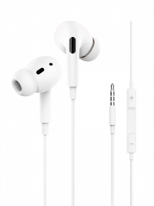 Наушники проводные гарнитура с микрофоном Орбита OT-ERG53 Белые